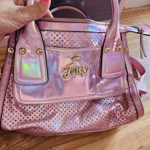Juicy Couture iridescent holographic cross body bag